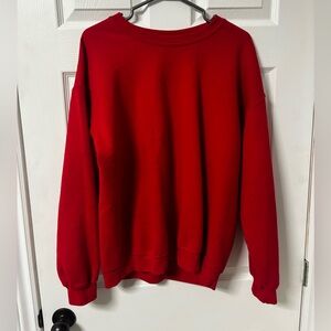 Basic red crewneck